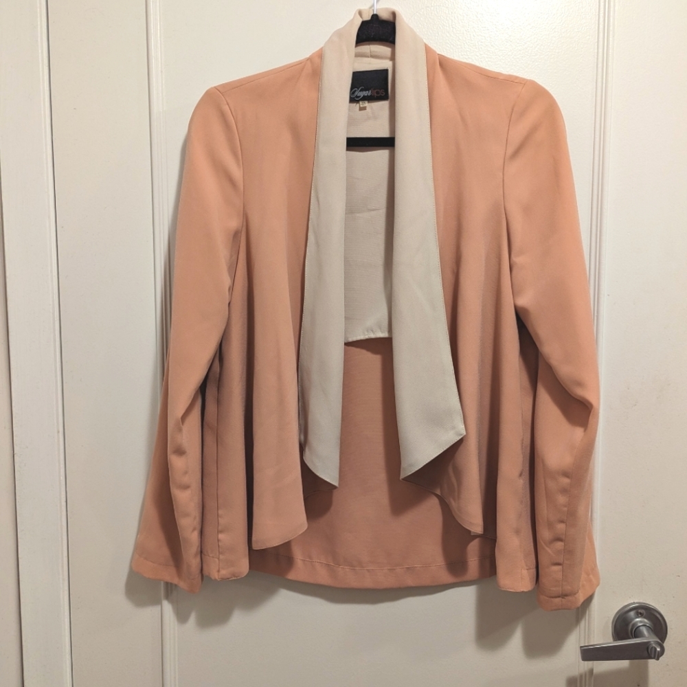 Salmon & Blush Pink Drape Blazer